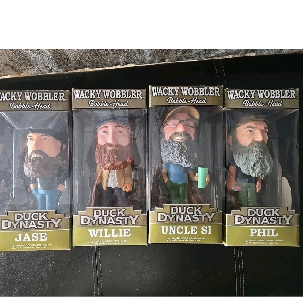 Duck Dynasty Wacky Wobbler Bobblehead Set (Jase, Willie, Uncle Si, Phil) - Multi
